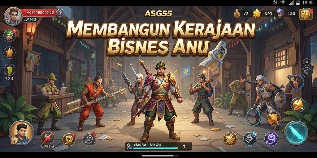 Menampilkan gameplay ASG55 dengan elemen Tycoon yang menarik.