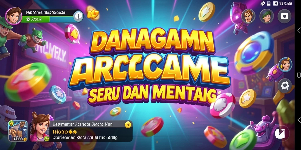 Screenshot menampilkan gameplay seru dari DANAGAME di level arcade.