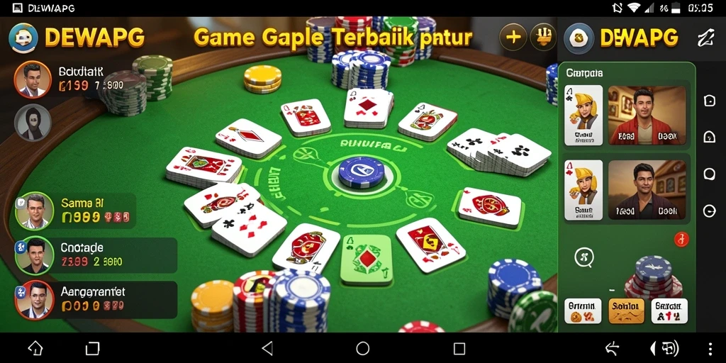 Tampilan gameplay Gaple menegangkan dan seru.