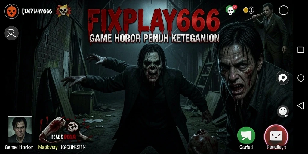 Screenshot FIXPLAY666 menampilkan seorang karakter dalam kegelapan yang mencekam.