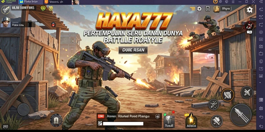Screenshot HAYA777 menampilkan aksi mendebarkan permainan Battle Royale.