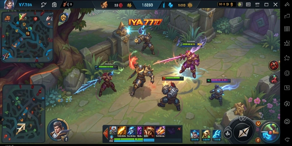 Tampilan permainan menarik dari IYA777 dalam aksi MOBA.