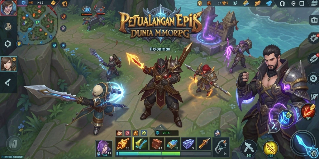 Screenshot gameplay K3K3 yang menunjukkan petualangan seru dalam dunia MMORPG.