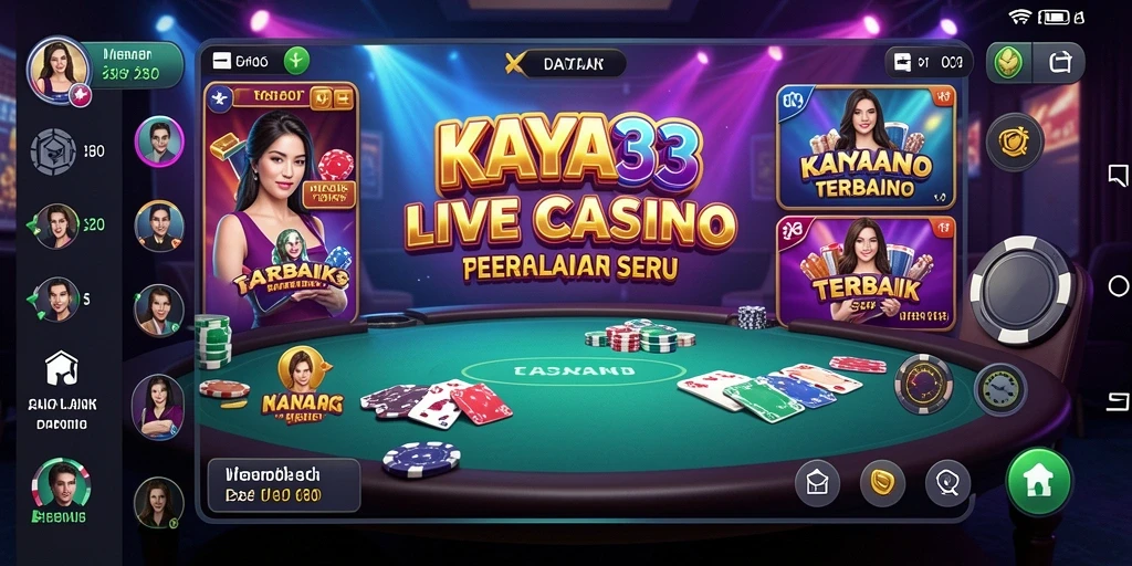 Tampilan gameplay menarik dari KAYA33 yang menghadirkan pengalaman Live Casino.