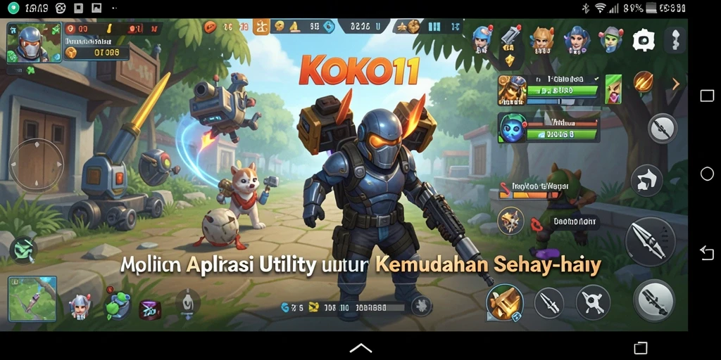 Screenshot aplikasi KOKO11 menampilkan antarmuka Utility yang bersih dan sederhana.