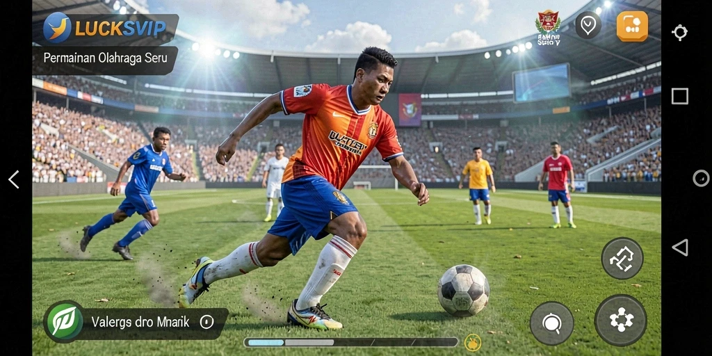Tampilan gameplay LUCKSVIP saat pertandingan olahraga intens.
