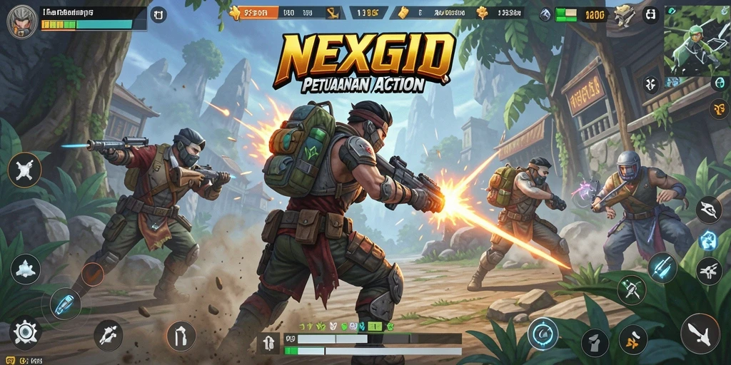 Screenshot gameplay NEXGID menampilkan aksi seru dan mendebarkan.