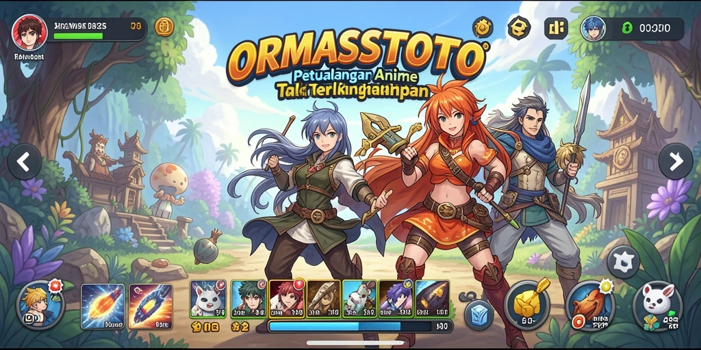 Screenshot gameplay menunjukkan karakter anime sedang bertarung dengan efek spesial yang menarik.