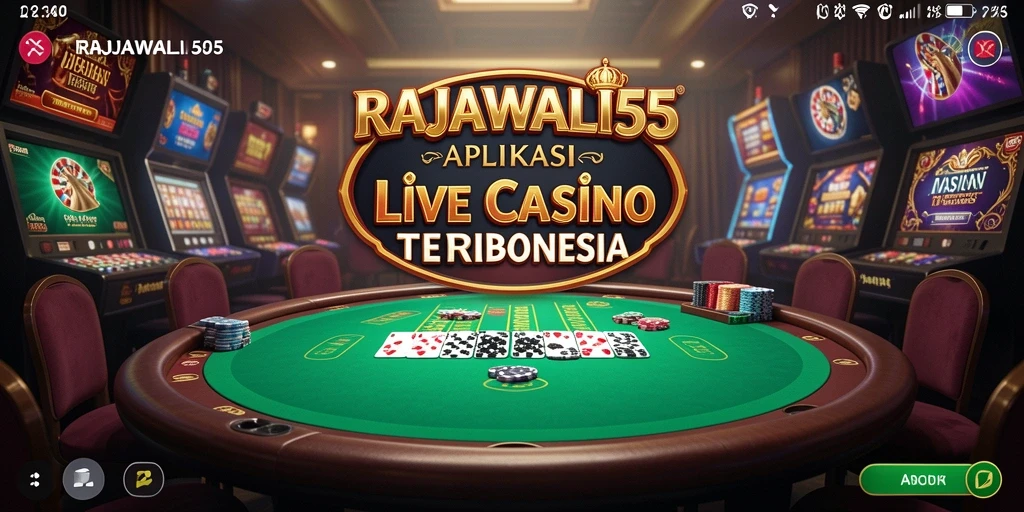 Screenshot gameplay RAJAWALI55 menampilkan suasana kasino yang nyata dan interaksi langsung dengan dealer.