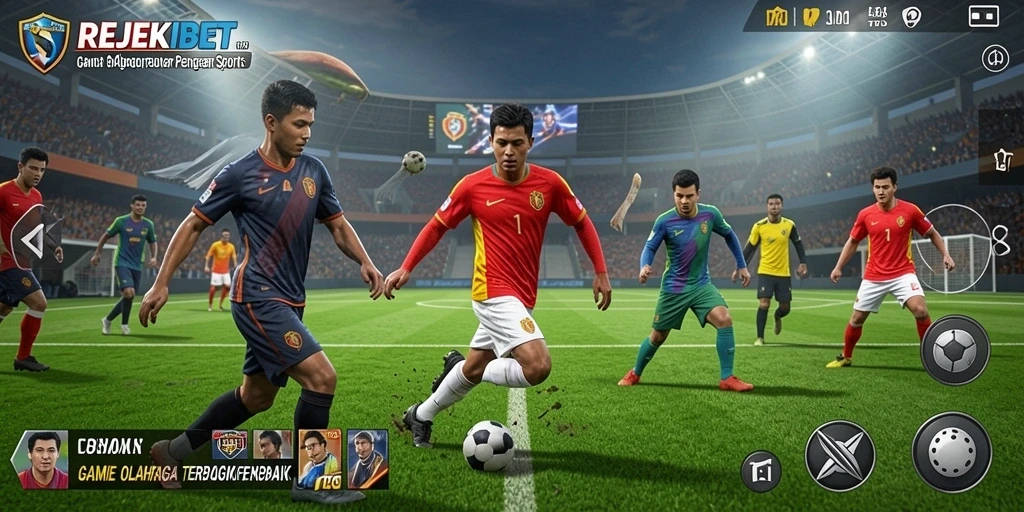 Tampilan gameplay REJEKIBET dengan grafis olahraga yang memukau.