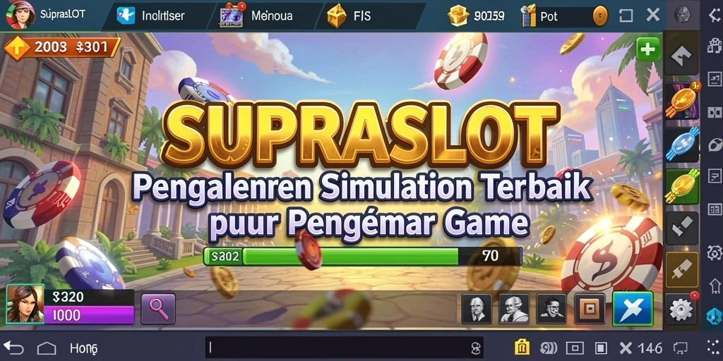 Tampilan menarik dari gameplay <strong>SUPRASLOT</strong> yang menampilkan karakter dan lingkungan simulasi.
