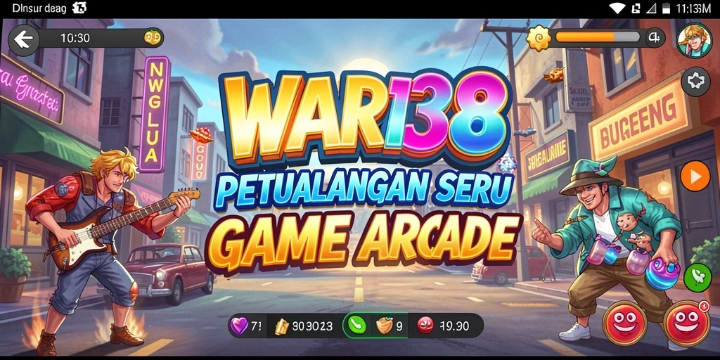 Tangkapan layar menunjukkan gameplay mendebarkan dari WAR138 dengan karakter menarik.